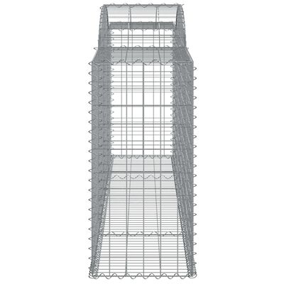 vidaXL Arched Gabion Baskets 13 pcs 300x50x100/120 cm Galvanised Iron