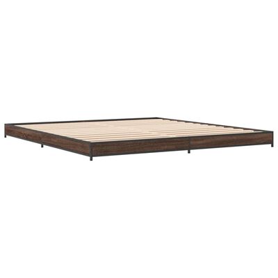 vidaXL Bed Frame without Mattress Brown Oak 160x200 cm