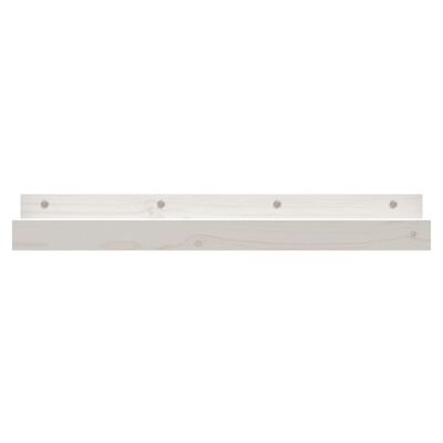 vidaXL Wall Shelves 2 pcs White 80x12x9 cm Solid Wood Pine