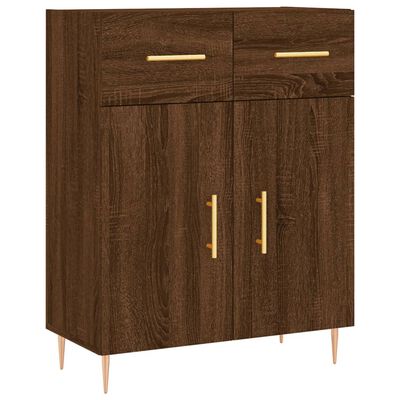 vidaXL Highboard Brown Oak 69.5x34x180 cm Engineered Wood