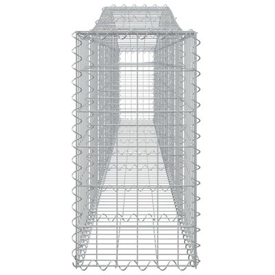 vidaXL Arched Gabion Basket 400x30x60/80 cm Galvanised Iron