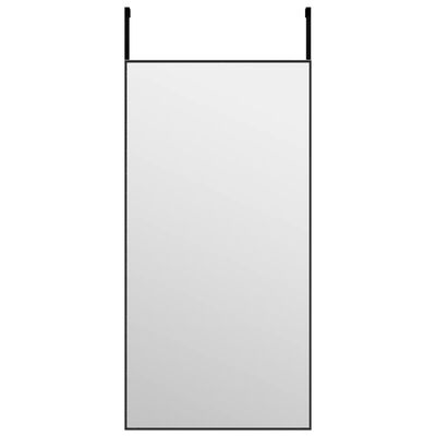 vidaXL Door Mirror Black 40x80 cm Glass and Aluminium