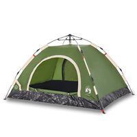 vidaXL Camping Tent 2-Person Green Quick Release