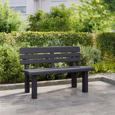 vidaXL Garden Bench Anthracite 110x52x71 cm Polypropylene