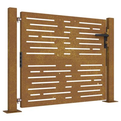 vidaXL Garden Gate 105x105 cm Corten Steel Square Design