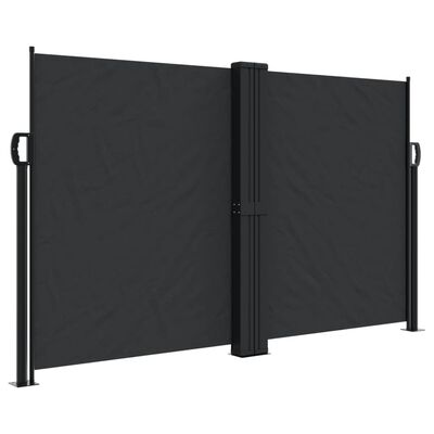 vidaXL Retractable Side Awning Black 140x1000 cm