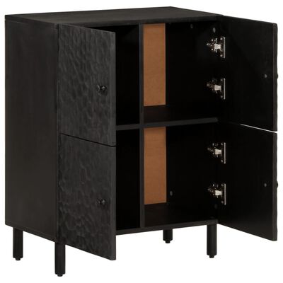 vidaXL Side Cabinet Black 60x33x75 cm Solid Wood Mango