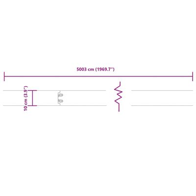 vidaXL Lawn Edgings 50 pcs 10x103 cm Flexible Corten steel