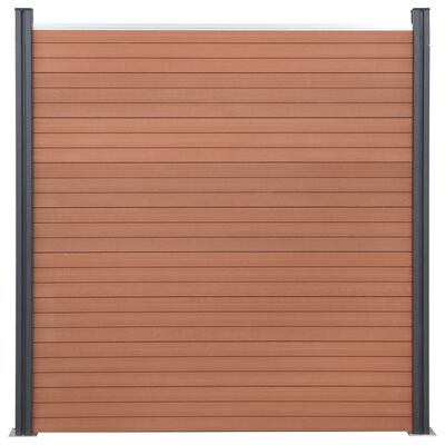 vidaXL Fence Panel Set Brown 526x186 cm WPC