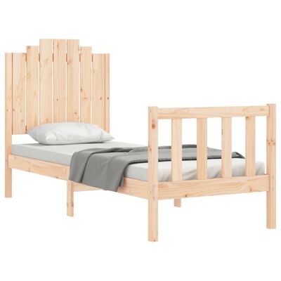 vidaXL Bed Frame without Mattress Small Single Solid Wood Pine