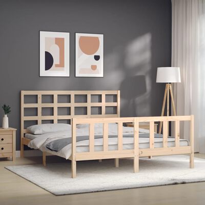 vidaXL Bed Frame without Mattress 160x200 cm Solid Wood Pine