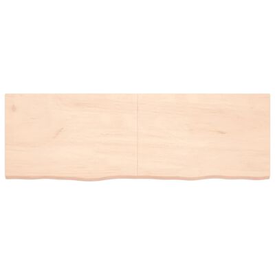 vidaXL Wall Shelf 180x60x(2-4) cm Untreated Solid Wood Oak