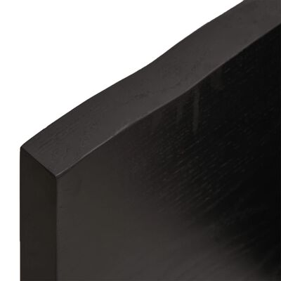 vidaXL Bathroom Countertop Dark Brown 80x50x(2-4) cm Treated Solid Wood
