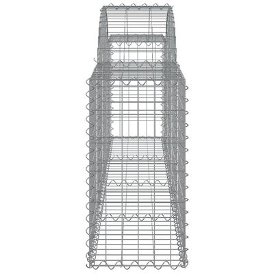 vidaXL Arched Gabion Baskets 20 pcs 200x30x60/80 cm Galvanised Iron