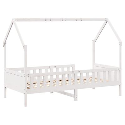 vidaXL Kids' House Bed Frame without Mattress White 80x200 cm Pine