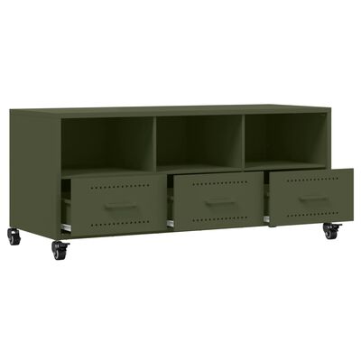 vidaXL TV Cabinet Olive Green 100.5x39x43.5 cm Steel