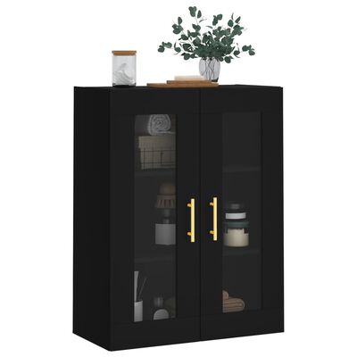 vidaXL Wall Mounted Cabinet Black 69.5x34x90 cm