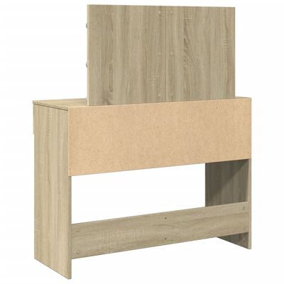 vidaXL Dressing Table with LED Sonoma Oak 100x40x120 cm