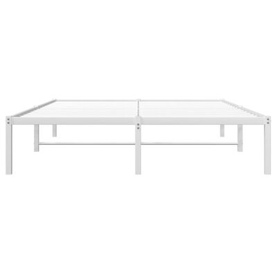 vidaXL Metal Bed Frame White 135x190 cm Double