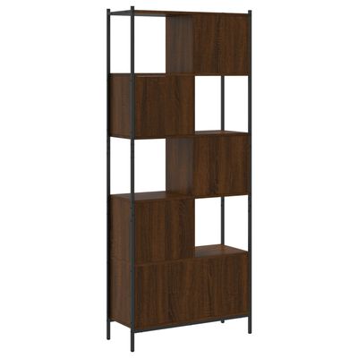 vidaXL Bookcase Brown Oak 72x28x172 cm Engineered Wood