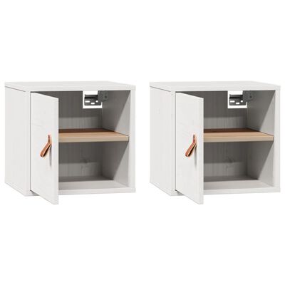 vidaXL Wall Cabinets 2 pcs White 31.5x30x30 cm Solid Wood Pine