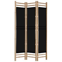 vidaXL Folding 3-Panel Room Divider 120 cm Bamboo and Canvas