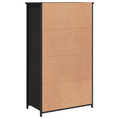 vidaXL Highboard Black 62x32x106.5 cm Engineered Wood