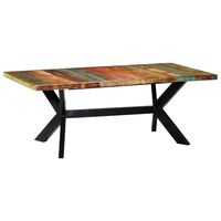 vidaXL Dining Table 200x100x75 cm Solid Reclaimed Wood