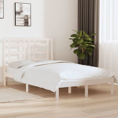 vidaXL Bed Frame without Mattress White 120x200 cm Solid Wood Pine