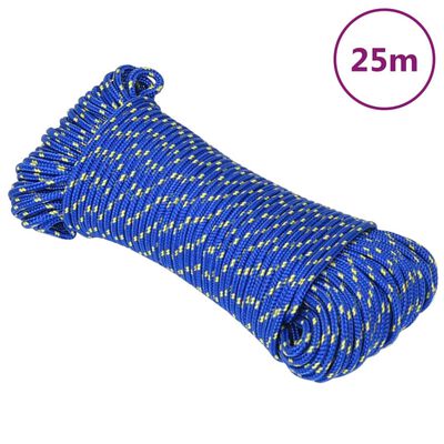 vidaXL Boat Rope Blue 4 mm 25 m Polypropylene