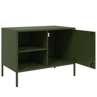 vidaXL TV Cabinet Olive Green 68x39x50.5 cm Steel