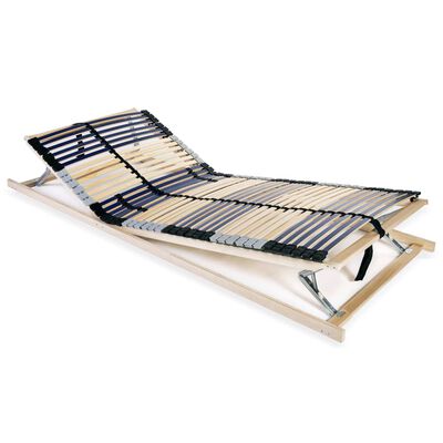 vidaXL Slatted Bed Base without Mattress with 42 Slats 7 Zones 80x200 cm