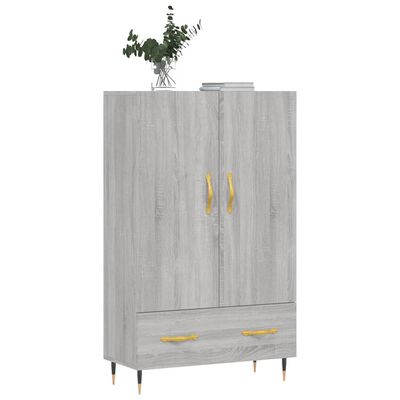 vidaXL Highboard Grey Sonoma 69.5x31x115 cm Engineered Wood