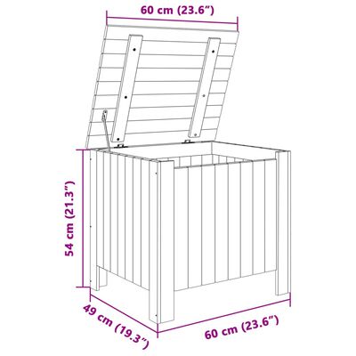 vidaXL Storage Box with Lid RANA 60x49x54 cm Solid Wood Pine