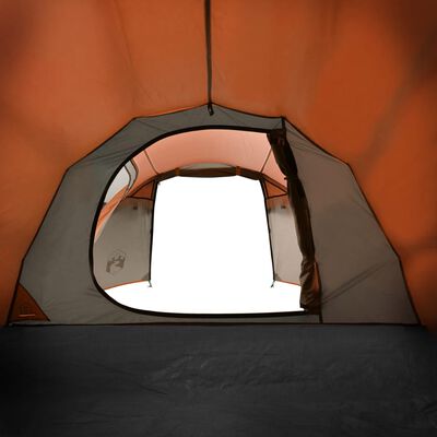 vidaXL Camping Tent Tunnel 3-Person Orange Waterproof