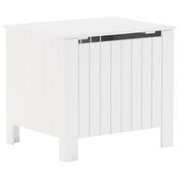 vidaXL Storage Box with Lid RANA White 60x49x54 cm Solid Wood Pine