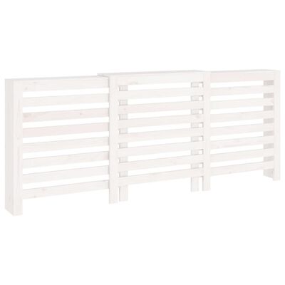 vidaXL Radiator Cover White 210x21x85 cm Solid Wood Pine