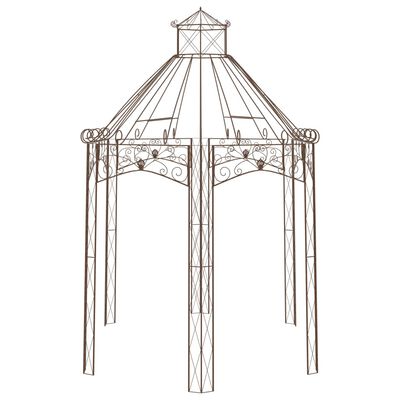 vidaXL Garden Pavilion Antique Brown 400x258x378 cm Iron