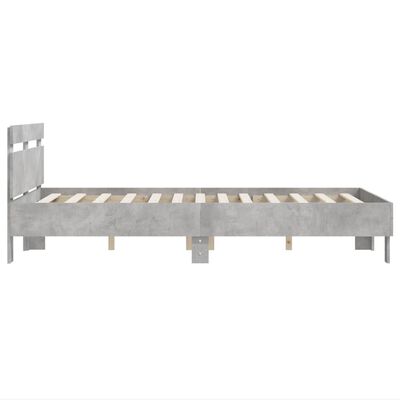 vidaXL Bed Frame without Mattress Concrete Grey 120x190 cm Small Double