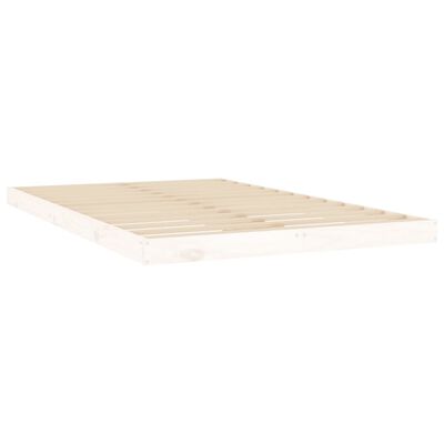 vidaXL Bed Frame without Mattress White 120x200 cm Solid Wood Pine