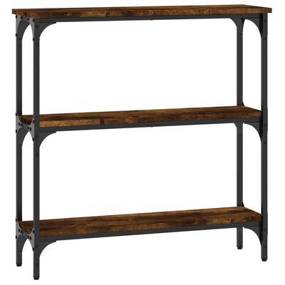 vidaXL Console Table Smoked Oak 75x22.5x75 cm Engineered Wood