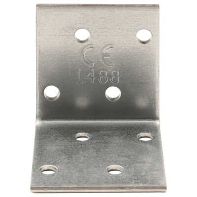 vidaXL Angle Brackets 100 pcs 2 mm 40x40x40 mm Galvanised Steel