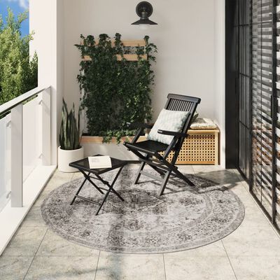 vidaXL Rug ARBIZU Indoor and Outdoor Vintage Design Ø 200 cm