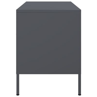 vidaXL TV Cabinet Anthracite 68x39x50.5 cm Steel