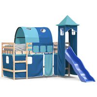 vidaXL Kids' Loft Bed with Tower without Mattress Blue 80x200 cm