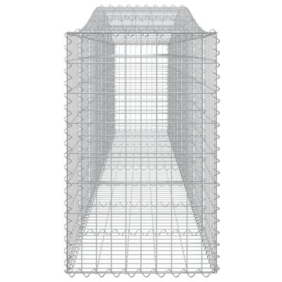 vidaXL Arched Gabion Baskets 10 pcs 400x50x80/100 cm Galvanised Iron