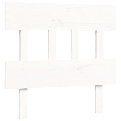 vidaXL Bed Frame without Mattress White Single Solid Wood Pine