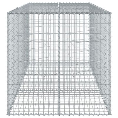 vidaXL Gabion Basket with Cover 300x100x100 cm Galvanised Iron