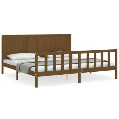 vidaXL Bed Frame without Mattress Honey Brown 200x200 cm Solid Wood Pine