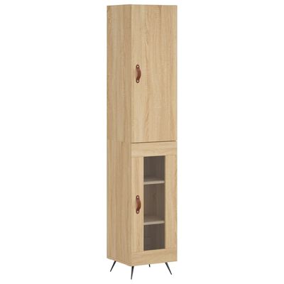 vidaXL Highboard Sonoma Oak 34.5x34x180 cm Engineered Wood